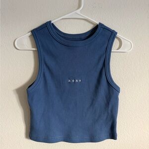 Roxy Navy Blue Ribbed Tank Top